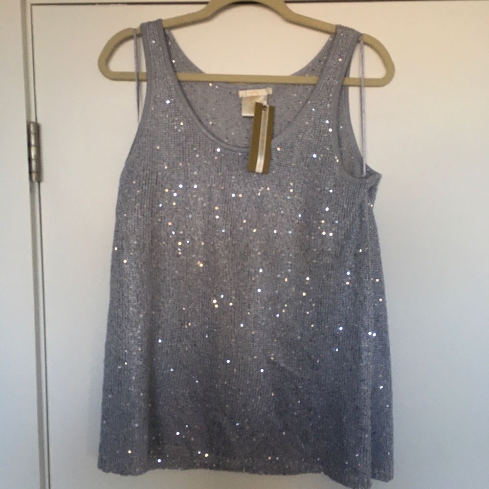 Matty M tank top stone grey/blue new with tags